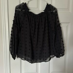 Off the shoulder black top
